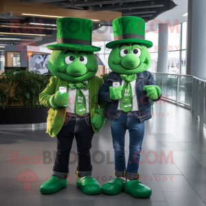 Grön Leprechaun Hat maskot...