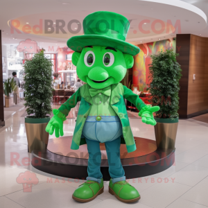 Grøn Leprechaun Hat maskot...
