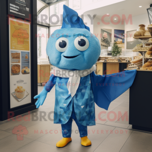 Blue Fish And Chips maskot...