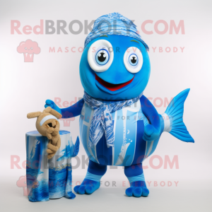 Blue Fish And Chips maskot...