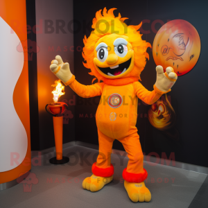 Orange Fire Eater mascotte...