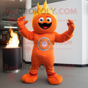 Orange Fire Eater mascotte...