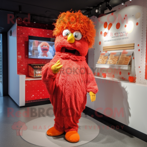 nan Chicken Parmesan mascot costume character dressed with a Jumpsuit and Hairpins