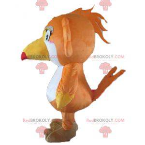 Mascotte de perroquet de toucan orange blanc et jaune -