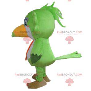 Green white and orange toucan parrot mascot - Redbrokoly.com