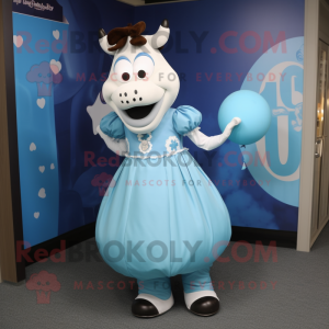 Sky Blue Cow mascotte...