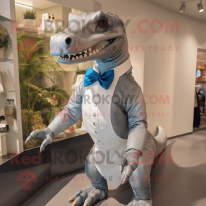 Sølv Iguanodon maskot drakt...