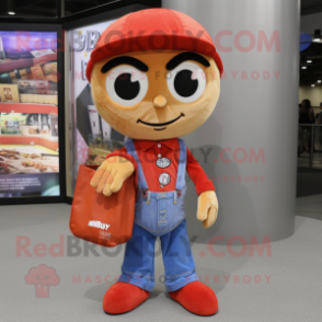 nan Shakshuka mascot costume character dressed with a Bootcut Jeans and Coin purses