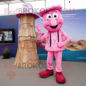 Pink Stilt Walker maskot...