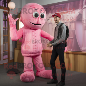 Pink Stilt Walker mascotte...