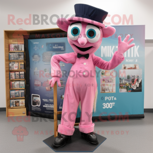 Pink Stilt Walker mascotte...