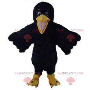 Giant and sweet black and yellow crow mascot - Redbrokoly.com