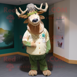Creme Irish Elk maskot...