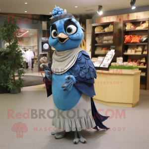 Olive Blue Jay maskot drakt...