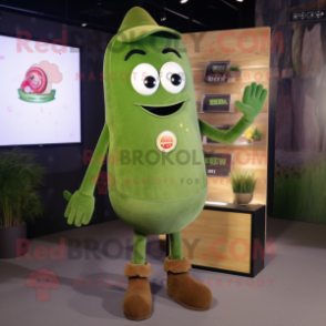 Olive Horseshoe mascot costume character dressed with a Flare Jeans and Hairpins