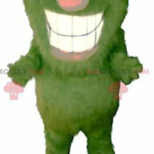 All hairy green and orange monster mascot - Redbrokoly.com