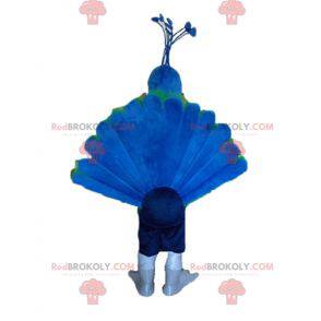 Giant peacock mascotte blu verde e giallo - Redbrokoly.com