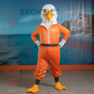 Orange Seagull mascotte...