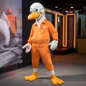 Orange Seagull maskot...