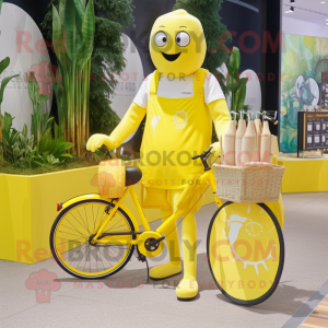 Monociclista amarillo limón...