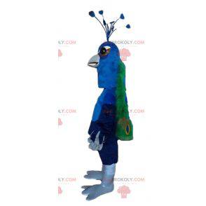 Giant peacock mascotte blu verde e giallo - Redbrokoly.com