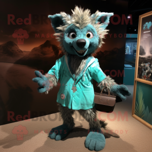 Turquoise Hyena mascotte...