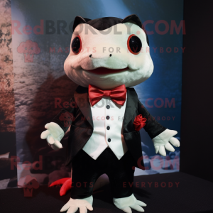 nan Axolotls mascot costume character dressed with a Tuxedo and Bow ties