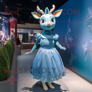 Blue Deer maskot kostym...