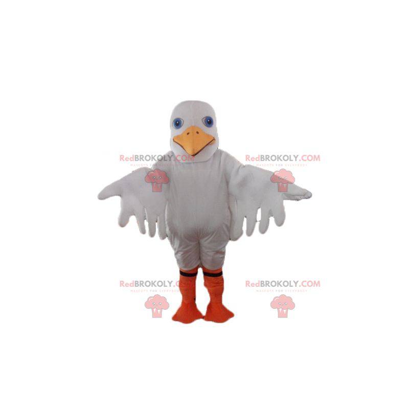 Mascote da gaivota branca gaivota branca e amarela - Mascote da gaivota branca gaivota branca e amarela -