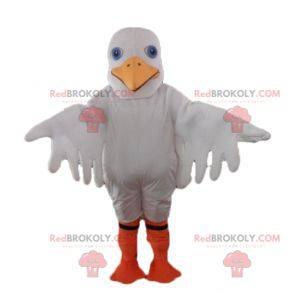 Hvid måge maskot hvid og gul andemåge - Redbrokoly.com