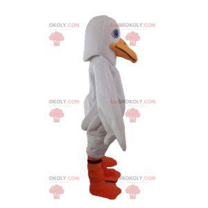 White seagull mascot white and yellow duck gull - Redbrokoly.com