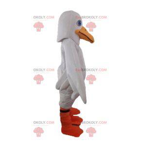 White seagull mascot white and yellow duck gull - Redbrokoly.com