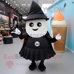 Black Ice Cream Cone maskot...