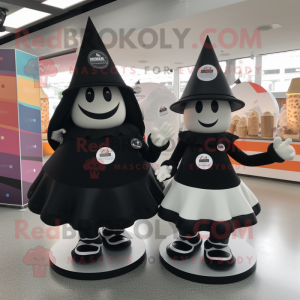 Black Ice Cream Cone maskot...
