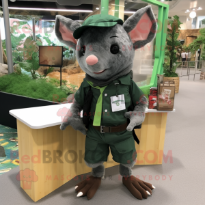Skovgrøn flagermus maskot...
