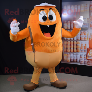 Oransje champagne maskot...