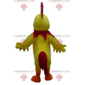 Giant red and orange yellow rooster mascot - Redbrokoly.com