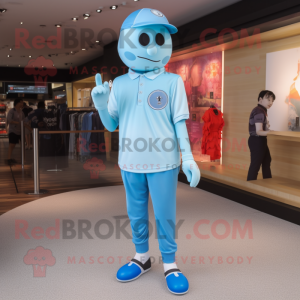 Sky Blue Ghost maskot...