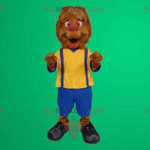 Lion mascot overalls - Redbrokoly.com