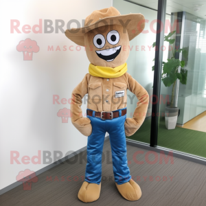 Brauner Cowboy Maskottchen...