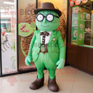 Grön choklad maskot kostym...