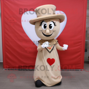 Beige Heart mascotte...