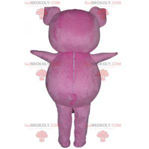 Mascota de cerdo rosa regordeta y divertida - Redbrokoly.com