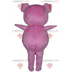 Plump and funny pink pig mascot - Redbrokoly.com