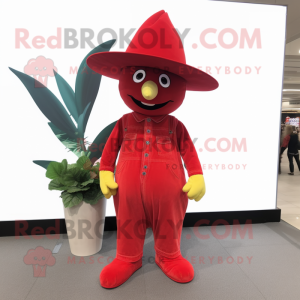 nan Beet mascot costume character dressed with a Flare Jeans and Cummerbunds