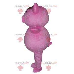 Plump og morsom rosa gris maskot - Redbrokoly.com