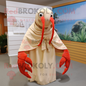 Beige Lobster Bisque maskot...