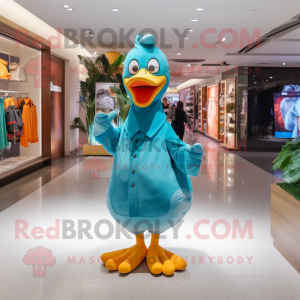 Turquoise Duck mascotte...