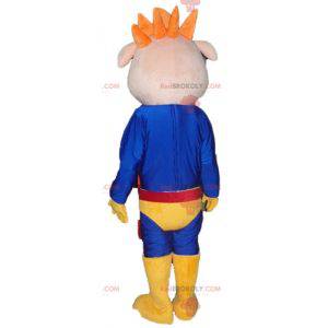 Maskotka świnia ubrana w kostium superbohatera - Redbrokoly.com