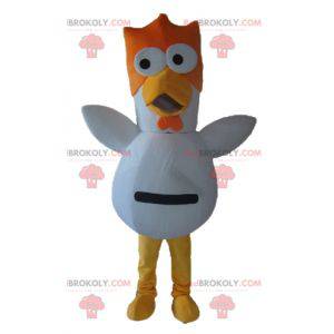 Rooster hen orange and yellow white bird mascot - Redbrokoly.com